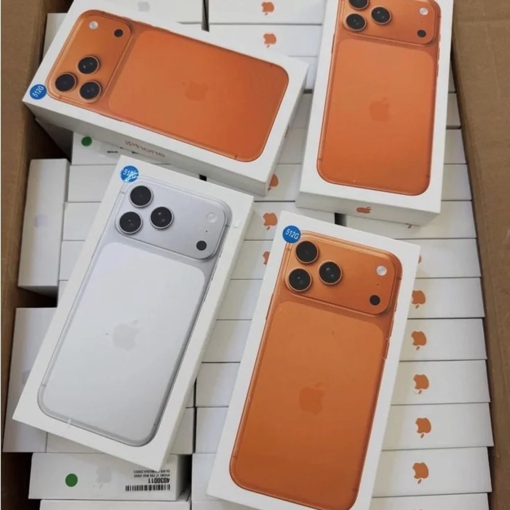 Apple iPhone in Vibrant Orange and Sleek Black